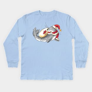 Harbor Santa Kids Long Sleeve T-Shirt